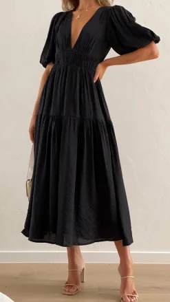 Erin Midi Dress - Black