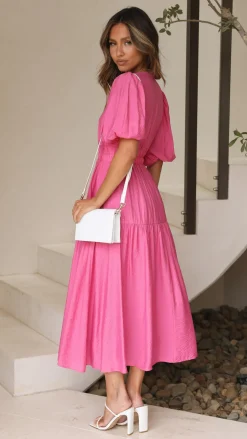 Erin Midi Dress - Pink