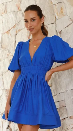 Erin Mini Dress - Royal Blue