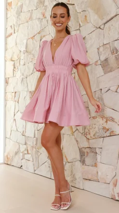 Erin Mini Dress - Soft Pink