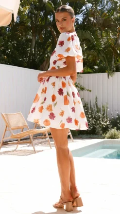 Erin Mini Dress - Springtime Print