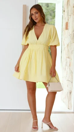 Erin Mini Dress - Yellow