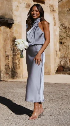 Esther Maxi Dress - Steel Blue