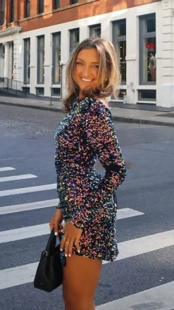 Felicia Mini Dress - Navy/Multi