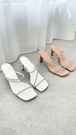 Femi Heel - White Diamante