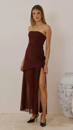Fenella Asymmetrical Maxi Dress - Plum