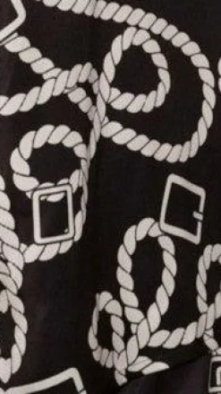 Fergie Button Up Shirt - Black / White Print