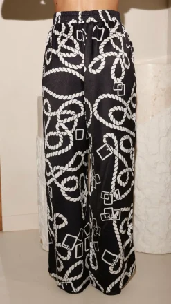 Fergie Pants - Black / White Print