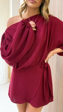 Fletcher Wrap Skort - Burgundy