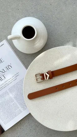 Fleur Belt - Brown