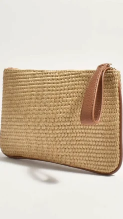 Francesca Weave Pouch - Natural/Tan