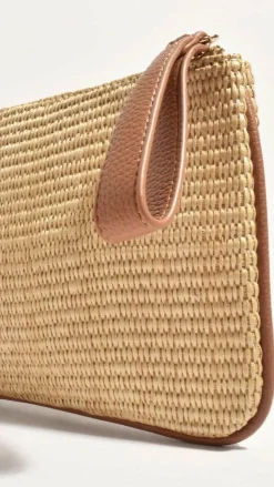 Francesca Weave Pouch - Natural/Tan
