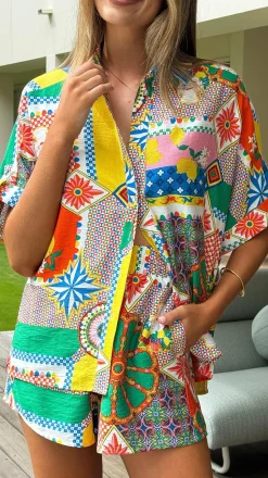 Freya Shorts - Dazzle Print