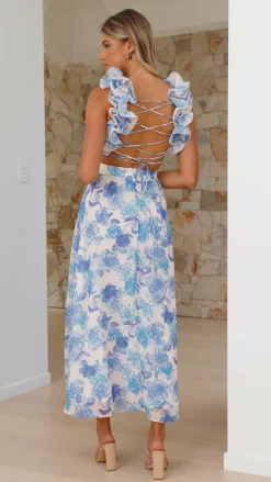 Galilhai Maxi Dress - Blue Floral