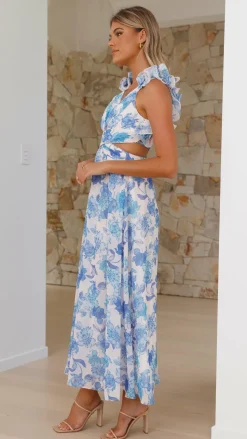 Galilhai Maxi Dress - Blue Floral