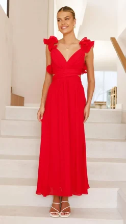 Galilhai Maxi Dress - Red