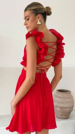 Galilhai Mini Dress - Red