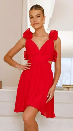 Galilhai Mini Dress - Red