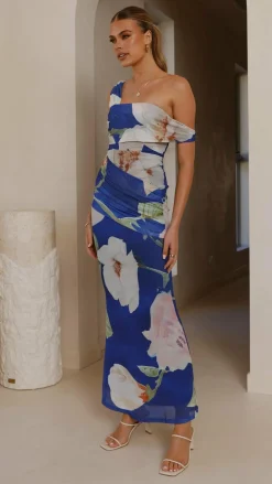 Gardenia Maxi Dress - Blue Floral