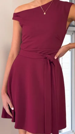 Gem Mini Dress - Burgundy