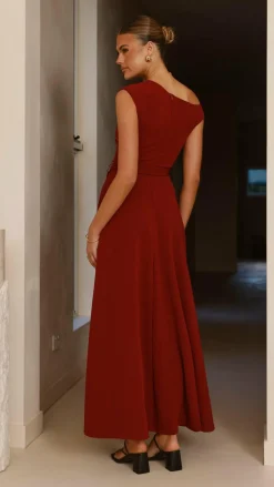 Gemma Maxi Dress - Burgundy