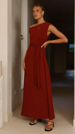 Gemma Maxi Dress - Burgundy