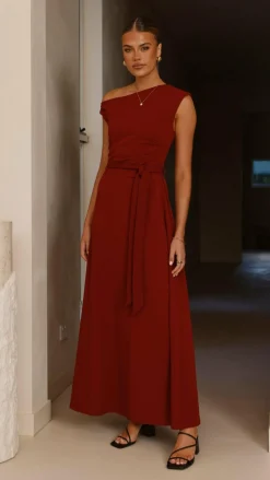 Gemma Maxi Dress - Burgundy