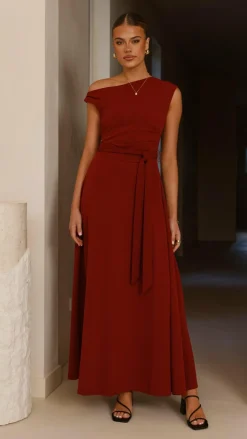 Gemma Maxi Dress - Burgundy