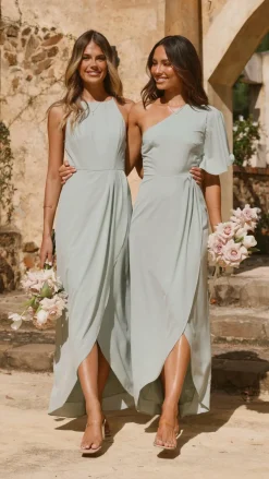 Genevieve Boat Neck Maxi Dress - Sage