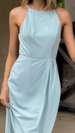 Genevieve Boat Neck Maxi Dress - Sage