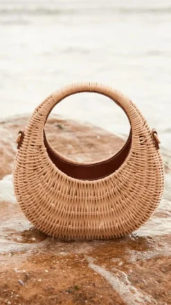 Gianna Handle Bag - Natural Rattan
