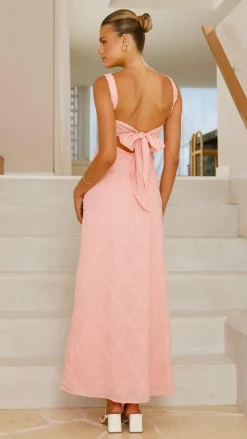Gianna Maxi Dress - Pink Lace