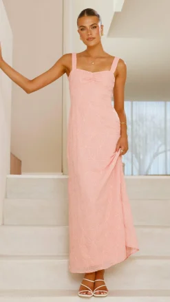 Gianna Maxi Dress - Pink Lace