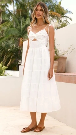 Ginnie Midi Dress - White