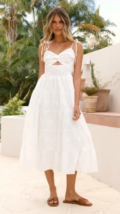 Ginnie Midi Dress - White