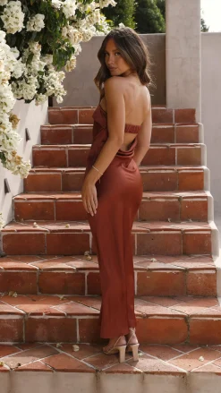 Gisele Maxi Dress - Rust