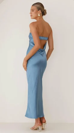 Gisele Maxi Dress - Steel Blue