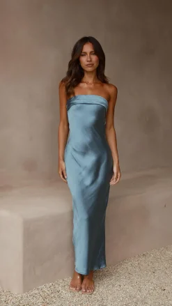 Gisele Maxi Dress - Steel Blue