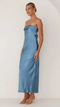 Gisele Maxi Dress - Steel Blue