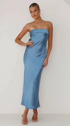 Gisele Maxi Dress - Steel Blue