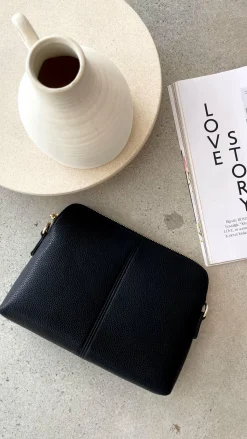 Giselle Geo Webbing Cross Body Bag - Black