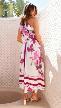 Hadas Maxi Dress - Pink / White Floral