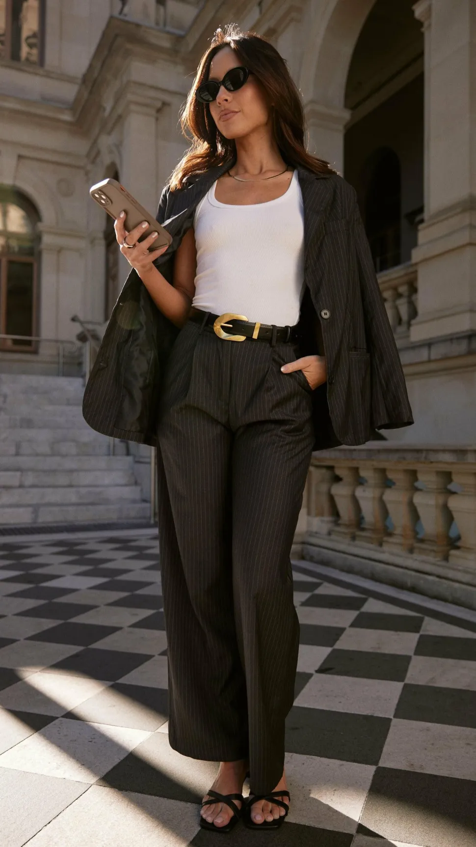 Hadrian Blazer - Charcoal Pinstripe