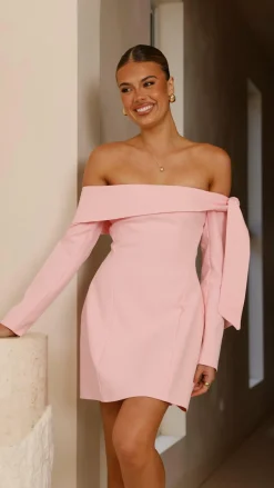 Halen Long Sleeve Mini Dress - Pink