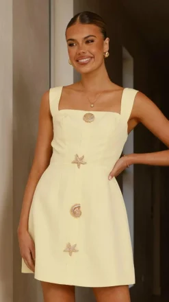 Hallie Mini Dress - Yellow