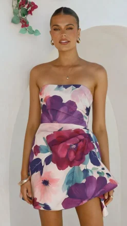 Hanae Mini Dress - Violet Floral