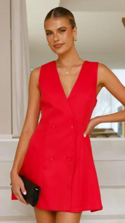 Hani Mini Dress - Red