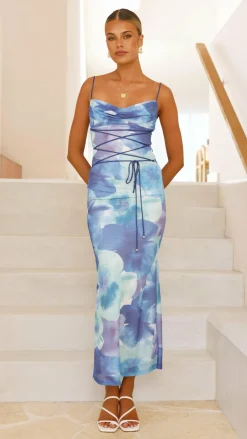 Hanne Maxi Dress - Blue Floral