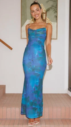 Hanne Maxi Dress - Blue Print