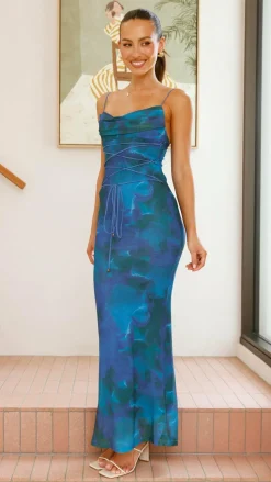 Hanne Maxi Dress - Blue Print